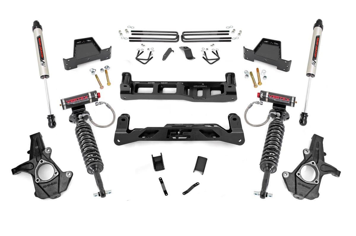 GMC Sierra 1500 Suspension Lift Kit - Front + Rear - Rough Country - Vertex/V2 - '07-'13